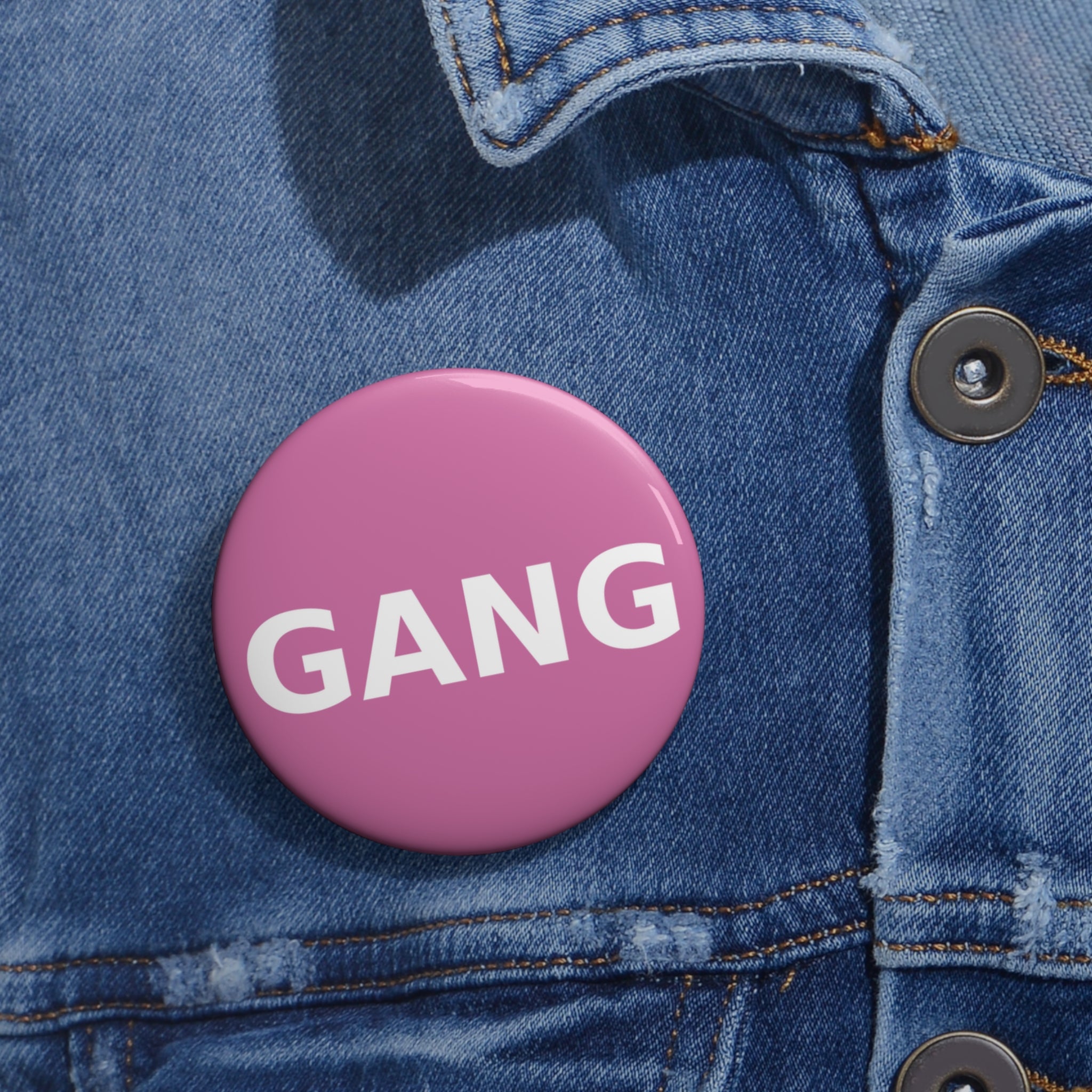 GANG Button Pin | Pink
